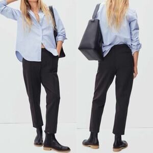 Everlane The Dream Pant Elastic Waist Tapered Leg Knit Pants Black Women XS NWT